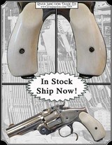 Real and Reproduction S&W Russian Model 3 Grips Smooth Bone - Image 1 of 8