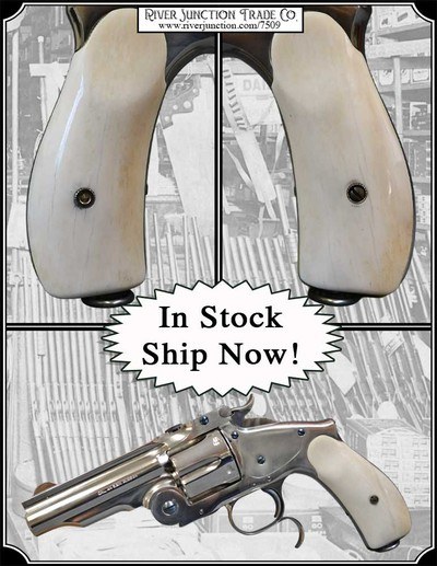 Real and Reproduction S&W Russian Model 3 Grips Smooth Bone - Image 1 of 8