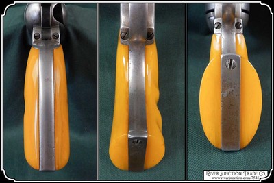 John Wayne Style Grips, 1920s - 40s Original Catalin Yellow Grips RJT#7546 - Image 5 of 9