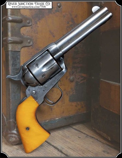 John Wayne Style Grips, 1920s - 40s Original Catalin Yellow Grips RJT#7546 - Image 1 of 9