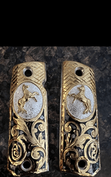 Colt custom grips gold pkated 24k beat quality