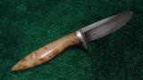 BEAUTIFUL, HAND CRAFTED DAMASCUS SKINNING KNIFE - 7 of 9