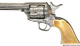 EXTREMELY RARE COLT ENGRAVED PANEL NICKEL PLATED SINGLE ACTION - 1 of 9