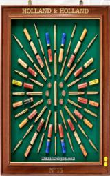 IMPRESSIVE LARGE HOLLAND & HOLLAND SHOTGUN SHELL AND CARTRIDGE DISPLAY BOARD - 1 of 1