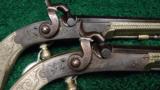 VERY FINE PAIR OF SCOTTISH ALL METAL PERCUSSION PISTOLS - 1 of 7