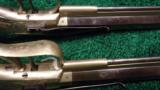 EXTRAORDINARY CASED PAIR OF SCOTTISH ALL METAL SAW HANDLED PERCUSSION OFFICERS MODEL PISTOLS - 9 of 12