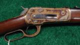 THE FINEST COLOR CASE HARDENED MODEL 1886 SADDLE RING CARBINE IN THE VERY DESIRABLE 50 EX - 7 of 9