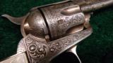  FANTASTIC PAIR OF FACTORY ENGRAVED IDENTICALLY PREPARED BLACK POWDER COLT SINGLE ACTIONS - 12 of 13