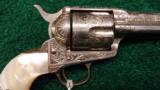 FACTORY ENGRAVED COLT SINGLE ACTION WITH BLACK POWDER FRAME - 1 of 14
