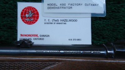 ORIGINAL WINCHESTER M 490 FACTORY CUTAWAY DEMONSTRATOR MODEL - Image 10 of 13