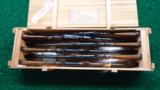 SIX MINIATURE WINCHESTER 1894 LEVER ACTION RIFLES IN WOODEN CRATE - 2 of 13