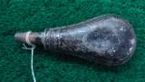  UNMARKED POSSIBLE HANDYMAN MADE POWDER FLASK - 1 of 3