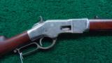 FRENCH RETAILER MARKED NICKEL WINCHESTER 1866 SRC - 1 of 16
