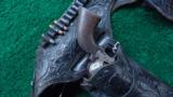  TOOLED BLACK LEATHER DOUBLE HOLSTER RIG BY BOHLIN - 3 of 12