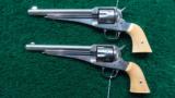  CASED PAIR OF 1875 REMINGTON REVOLVERS - 3 of 13