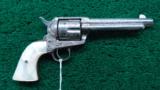 FACTORY ENGRAVED COLT SINGLE ACTION WITH BLACK POWDER FRAME - 3 of 15
