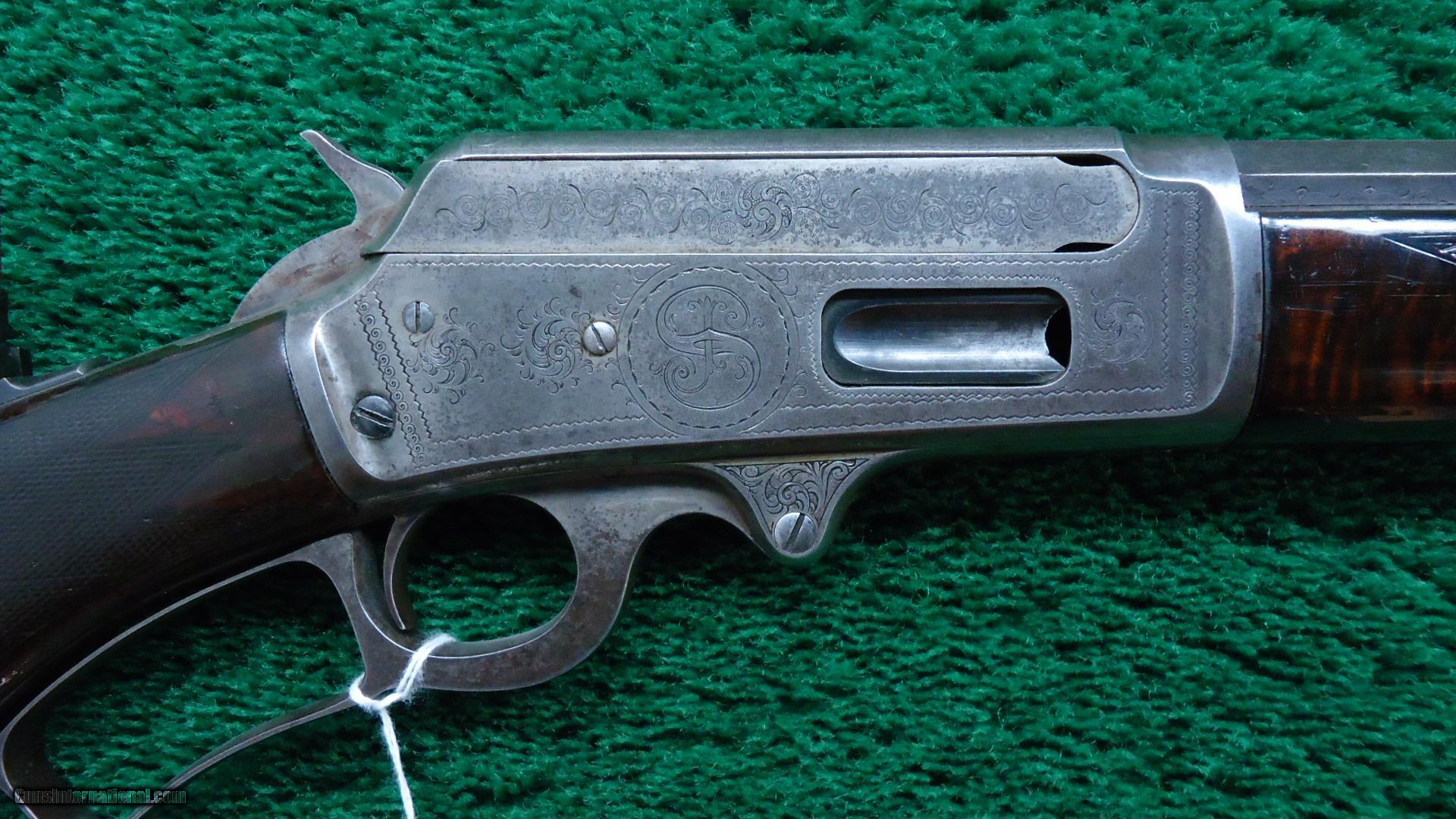 Engraved marlin model 1895 rifle.