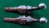 PAIR OF DOUBLE FLINT PISTOLS WITH CASE - 9 of 22