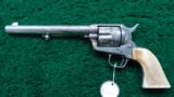 EXTREMELY RARE COLT EXHIBITION ENGRAVED PANEL NICKEL PLATED SINGLE ACTION ARMY REVOLVER - 4 of 21