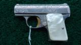 BELGIAN BROWNING ENGRAVED BABY SEMI-AUTO PISTOL - 2 of 10