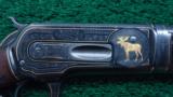 FANTASTIC FACTORY ENGRAVED GOLD INLAID WINCHESTER MODEL 1886 LIGHT WEIGHT RIFLE - 8 of 25