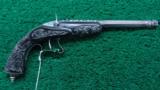 CASED DELUXE CARVED FRENCH TARGET PISTOL WITH FLOBERT STYLE ACTION - 1 of 21