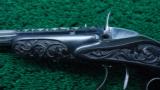 CASED DELUXE CARVED FRENCH TARGET PISTOL WITH FLOBERT STYLE ACTION - 6 of 21