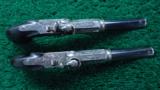 FANTASTIC CASED PAIR OF DEEP RELIEF ENGRAVED FRENCH PERCUSSION PISTOLS - 3 of 20