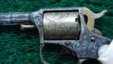 CASED ENGRAVED REMINGTON RIDER POCKET REVOLVER WITH MOTHER OF PEARL GRIPS - 9 of 16