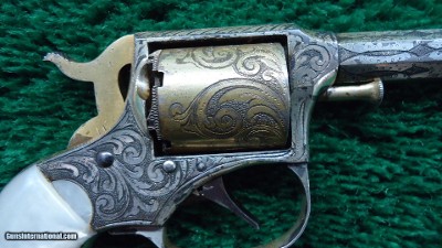 CASED ENGRAVED REMINGTON RIDER POCKET REVOLVER WITH MOTHER OF PEARL GRIPS - Image 7 of 16