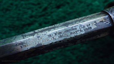 CASED ENGRAVED REMINGTON RIDER POCKET REVOLVER WITH MOTHER OF PEARL GRIPS - Image 8 of 16