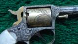 CASED ENGRAVED REMINGTON RIDER POCKET REVOLVER WITH MOTHER OF PEARL GRIPS - 7 of 16