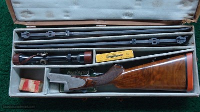 AUSTRIAN MADE 2-BARREL SET OF O/U DOUBLE BARREL RIFLE - Image 21 of 22