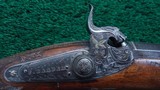 BEAUTIFUL GERMAN HALF STOCK PERCUSSION CARVED AND RELIEF ENGRAVED RIFLE - 8 of 21