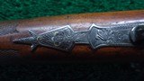 BEAUTIFUL GERMAN HALF STOCK PERCUSSION CARVED AND RELIEF ENGRAVED RIFLE - 14 of 21