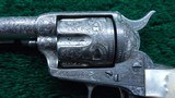 EXTREMELY RARE COLT EXHIBITION ENGRAVED PANEL NICKEL PLATED SINGLE ACTION ARMY REVOLVER - 2 of 23