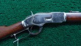 WINCHESTER MODEL 1873 SADDLE RING CARBINE WITH A SPECIAL ORDER FULL NICKEL FINISH - 1 of 18