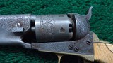 ENGRAVED COLT 1851 ROUND BARREL NAVY CALIBER 36 PERCUSSION - 8 of 15
