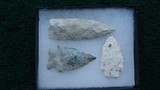 TWO LARGE ARROWHEADS AND A SMALL SPEAR POINT - 4 of 6