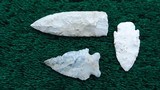 TWO LARGE ARROWHEADS AND A SMALL SPEAR POINT - 2 of 6