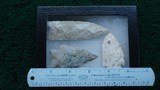 TWO LARGE ARROWHEADS AND A SMALL SPEAR POINT - 6 of 6