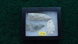TWO LARGE ARROWHEADS AND A SMALL SPEAR POINT - 5 of 6