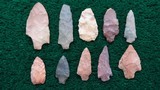 COLLECTION OF TEN SPEAR POINTS - 1 of 4