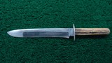EARLY SHEFFIELD MARKED FRONTIER BOWIE KNIFE - 3 of 8