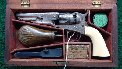 FACTORY ENGRAVED METROPOLITAN COMPANY CASED POLICE MODEL REVOLVER CALIBER 36