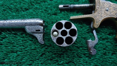 ENGRAVED NATIONAL ARMS COMPANY REVOLVER IN CALIBER 32 TEAT FIRE - Image 12 of 16