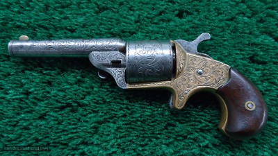 ENGRAVED NATIONAL ARMS COMPANY REVOLVER IN CALIBER 32 TEAT FIRE - Image 2 of 16