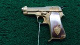 FACTORY ENGRAVED GOLD GILDED BERETTA MADE FOR THE KING OF SPAIN - 2 of 15