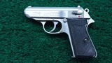 WALTHER MODEL PPK/S STAINLESS PISTOL IN 380 CALIBER - 3 of 15