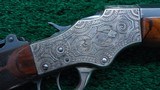 BEAUTIFUL FACTORY ENGRAVED STEVENS POPE TARGET RIFLE ON A 44-1/2 FRAME - 9 of 23